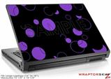 Large Laptop Skin Lots of Dots Purple on Black