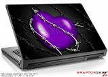 Large Laptop Skin Barbwire Heart Purple