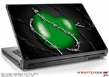 Large Laptop Skin Barbwire Heart Green