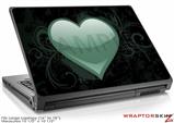 Large Laptop Skin Glass Heart Grunge Seafoam Green