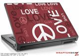Large Laptop Skin Love and Peace Pink