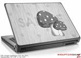 Large Laptop Skin Mushrooms Gray