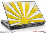 Large Laptop Skin Rising Sun Japanese Flag Yellow