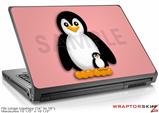 Large Laptop Skin Penguins on Pink