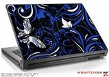 Large Laptop Skin Twisted Garden Blue and White