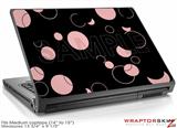 Medium Laptop Skin Lots of Dots Pink on Black