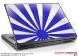 Medium Laptop Skin Rising Sun Japanese Flag Blue