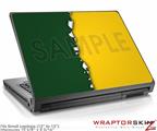 Small Laptop Skin Ripped Colors Green Yellow
