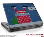 Small Laptop Skin Ugly Holiday Christmas Sweater - Incoming Santa