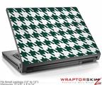 Small Laptop Skin Houndstooth Hunter Green