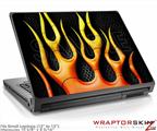 Small Laptop Skin Metal Flames