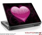 Small Laptop Skin Glass Heart Grunge Hot Pink