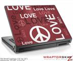 Small Laptop Skin Love and Peace Pink