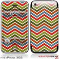 iPhone 3GS Decal Style Skin - Zig Zag Colors 01