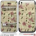 iPhone 3GS Decal Style Skin - Flowers and Berries Pink