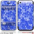 iPhone 3GS Decal Style Skin - Triangle Mosaic Blue