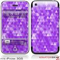 iPhone 3GS Decal Style Skin - Triangle Mosaic Purple