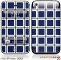 iPhone 3GS Decal Style Skin - Squared Navy Blue