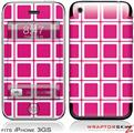 iPhone 3GS Decal Style Skin - Squared Fushia Hot Pink