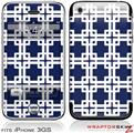 iPhone 3GS Decal Style Skin - Boxed Navy Blue