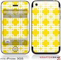 iPhone 3GS Decal Style Skin - Boxed Yellow