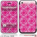 iPhone 3GS Decal Style Skin - Wavey Fushia Hot Pink