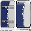 iPhone 3GS Decal Style Skin - Ripped Colors Blue Gray