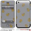 iPhone 3GS Decal Style Skin - Anchors Away Gray