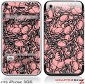 iPhone 3GS Decal Style Skin - Scattered Skulls Pink