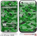 iPhone 3GS Decal Style Skin - HEX Mesh Camo 01 Green Bright