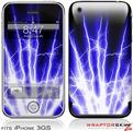 iPhone 3GS Decal Style Skin - Lightning Blue