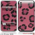iPhone 3GS Decal Style Skin - Leopard Skin Pink