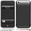 iPhone 3GS Decal Style Skin - Carbon Fiber