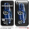 iPhone 3GS Decal Style Skin - 2010 Camaro RS Blue