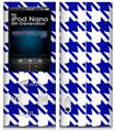 iPod Nano 5G Skin Houndstooth Royal Blue