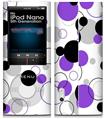 iPod Nano 5G Skin Lots of Dots Purple on White