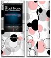 iPod Nano 5G Skin Lots of Dots Pink on White