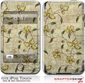 iPod Touch 2G & 3G Skin Kit Flowers and Berries Yellow