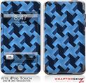 iPod Touch 2G & 3G Skin Kit Retro Houndstooth Blue