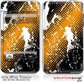 iPod Touch 2G & 3G Skin Kit Halftone Splatter White Orange