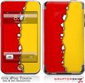 iPod Touch 2G & 3G Skin Kit Ripped Colors Red Yellow