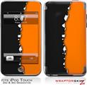 iPod Touch 2G & 3G Skin Kit Ripped Colors Black Orange