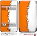 iPod Touch 2G & 3G Skin Kit Ripped Colors Orange White