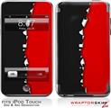iPod Touch 2G & 3G Skin Kit Ripped Colors Black Red