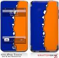 iPod Touch 2G & 3G Skin Kit Ripped Colors Blue Orange