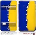 iPod Touch 2G & 3G Skin Kit Ripped Colors Blue Yellow
