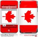 iPod Touch 2G & 3G Skin Kit Canadian Canada Flag