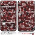 iPod Touch 2G & 3G Skin Kit HEX Mesh Camo 01 Red
