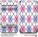 iPod Touch 2G & 3G Skin Kit Argyle Pink and Blue