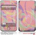 iPod Touch 2G & 3G Skin Kit Neon Swoosh on Pink